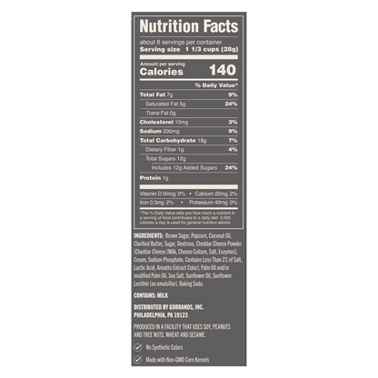 Basically Premium Caramel Cheddar Mix Small Batch Popcorn 5.5oz