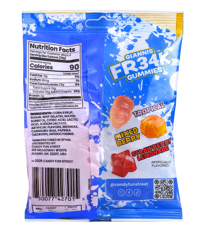 Giannis FR34K Gummies - Assorted Flavors, 4oz