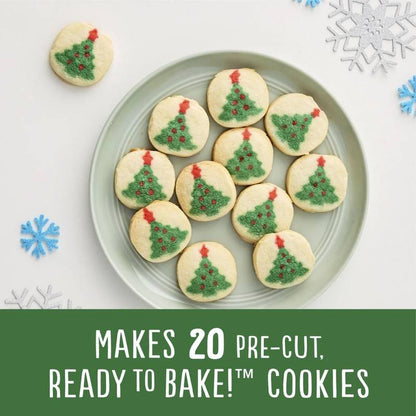 Pillsbury Ready to Bake! Christmas Tree Shape Sugar Cookie Dough - 20ct/9.1oz
