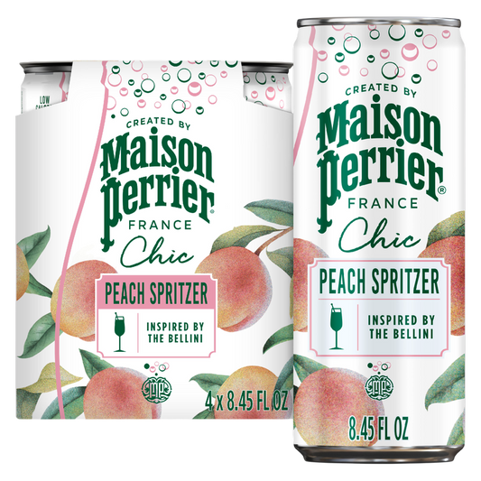 Maison Perrier Chic Peach Spritzer 4pk 8.45oz Can