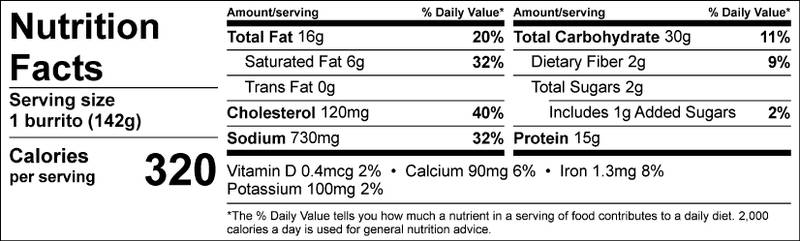 Mason Dixie Sausage Breakfast Burrito
