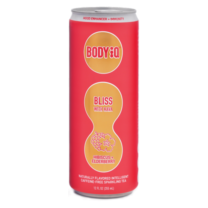 Body iQ Kava Hibiscus Elderberry Sparkling Water 12oz Can
