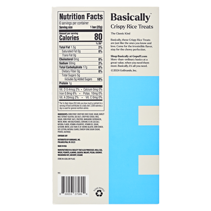Basically Classic Crispy Rice Treats, 6ct
