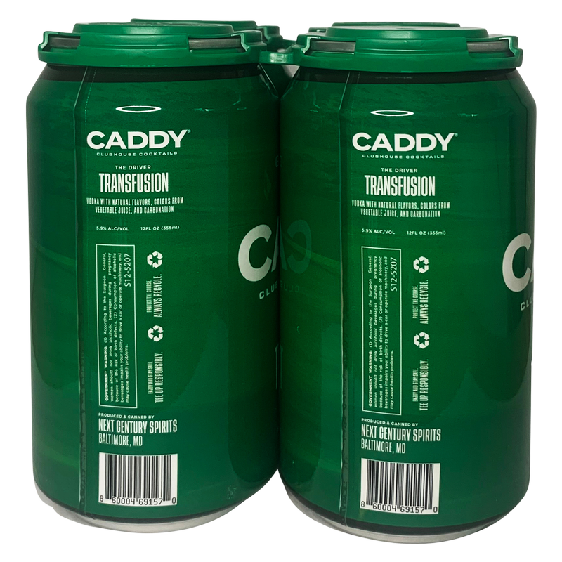 Caddy Clubhouse Cocktails Transfusion 4pk 12oz Can 5.9% ABV