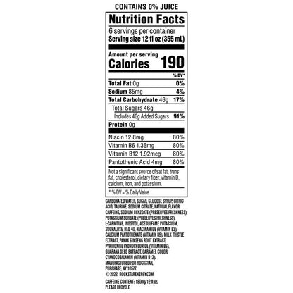 Rockstar Punched Fruit Punch 6pk 12oz Can