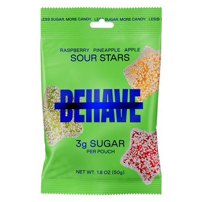 BEHAVE Low-Sugar Sour Stars 1.8oz