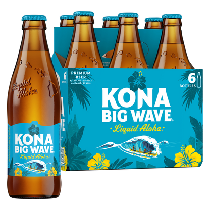 Kona Big Wave Premium Beer 6pk 12oz Bottles 4.4% ABV