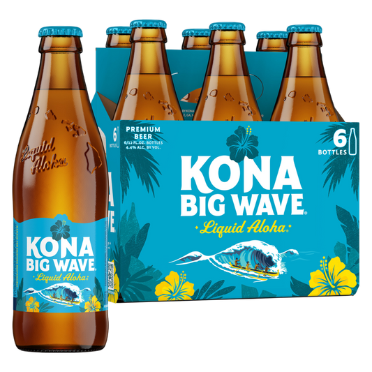 Kona Big Wave Premium Beer 6pk 12oz Bottles 4.4% ABV