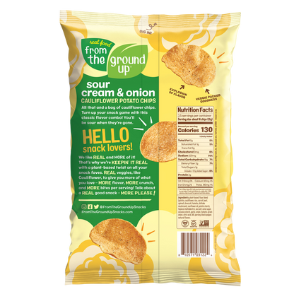 From the Ground Up Sour Cream & Onion Cauliflower Potato Chips 3.5oz