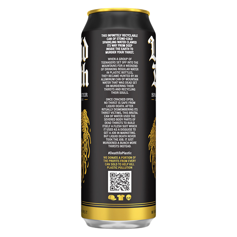 Liquid Death Sparkling Water 8pk 19.2 oz King Size Can