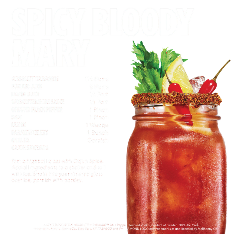 Absolut Tabasco Chili Vodka 1L