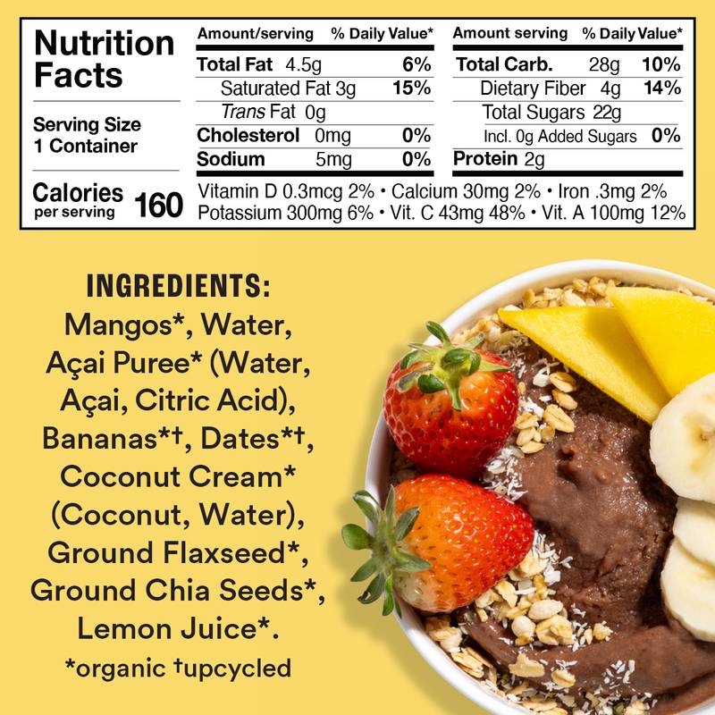 Sweet Nothings Mango Acai Bowl, 6oz