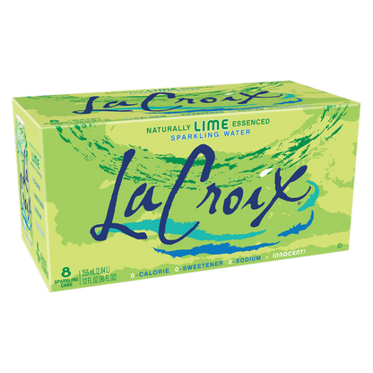 La Croix Lime Sparkling Water 8pk 12oz Can