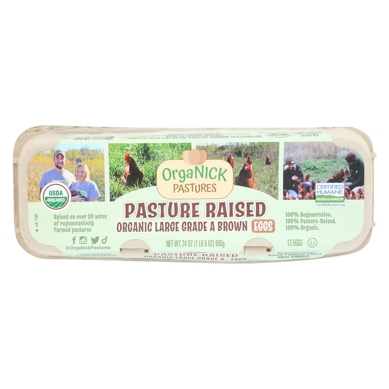 Organick Pastures Organic Pasture Raised Grade A Large Eggs - 12ct