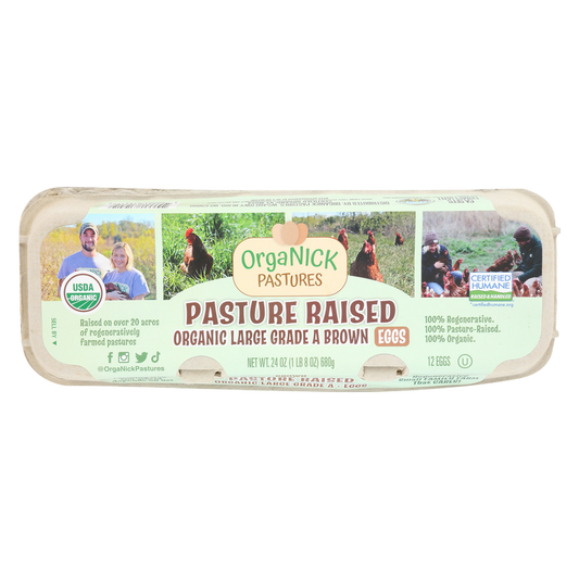 Organick Pastures Organic Pasture Raised Grade A Large Eggs - 12ct