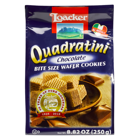 Quadratini Chocolate Bite Size Wafer Cookies 8.82oz