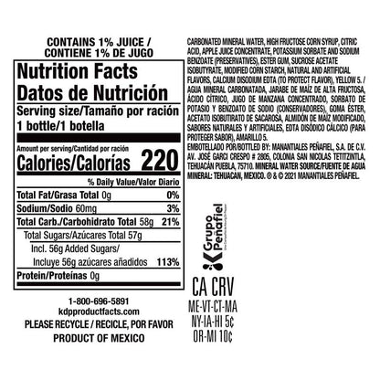 Peñafiel Limónada Sparkling Mineral Water 20.3oz Btl