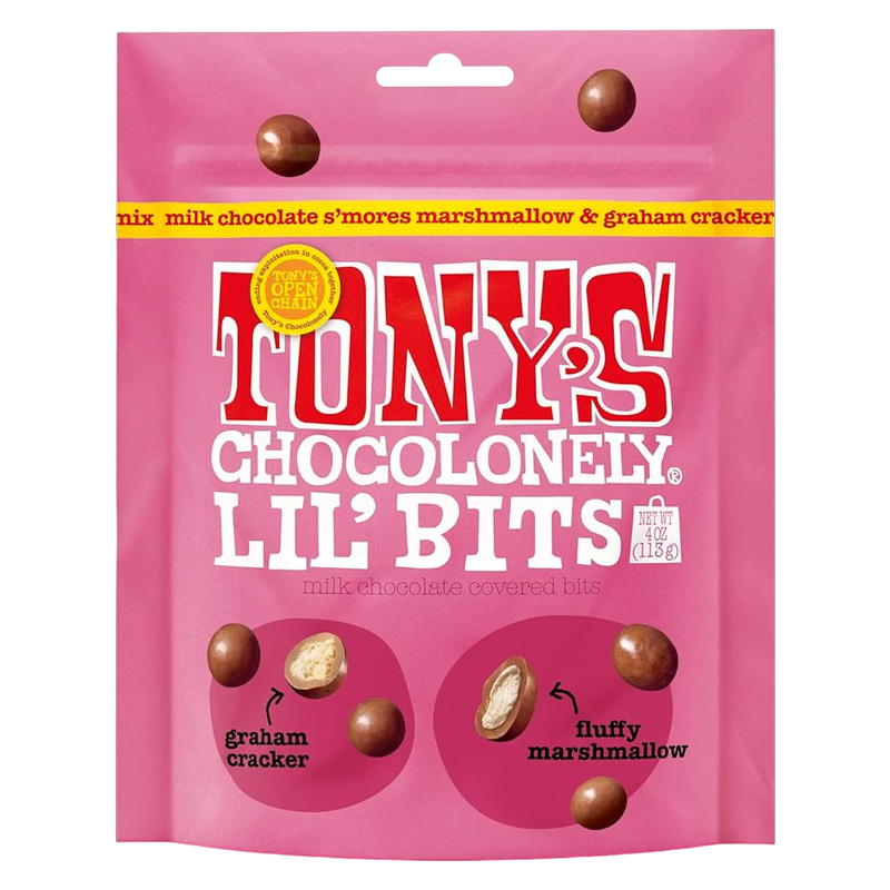 Tony's Chocolonely Lil Bits Milk Chocolate S'mores Mix, 4oz