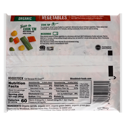 Woodstock Frozen Organic Mixed Vegetables 10oz