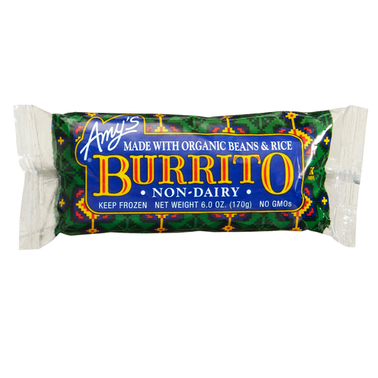 Amy's Frozen Non Dairy Beans and Rice Burrito 1ct 6oz