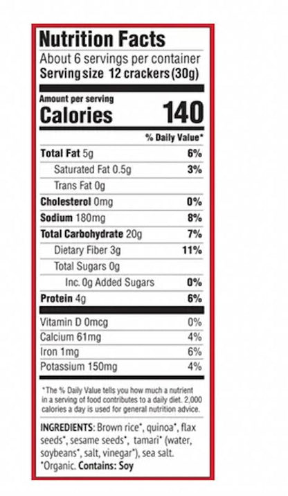 Mary's Gone Crackers Original Organic Crackers 6.5oz