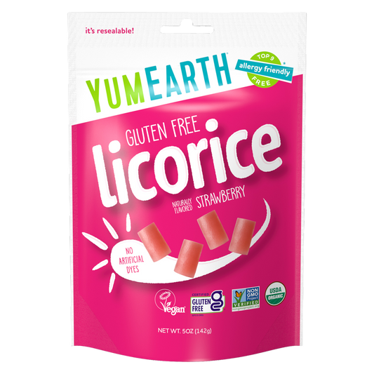 YumEarth Organic Licorice Strawberry 5oz
