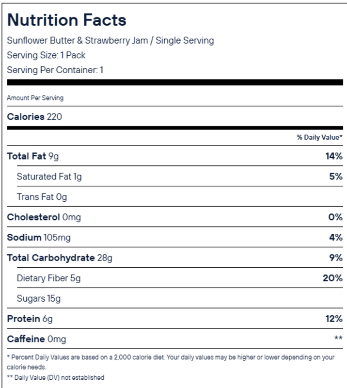 Smash Foods Sunflower Butter & Strawberry Jam Snack Bites, 1.8oz