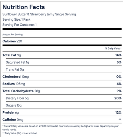 Smash Foods Sunflower Butter & Strawberry Jam Snack Bites, 1.8oz
