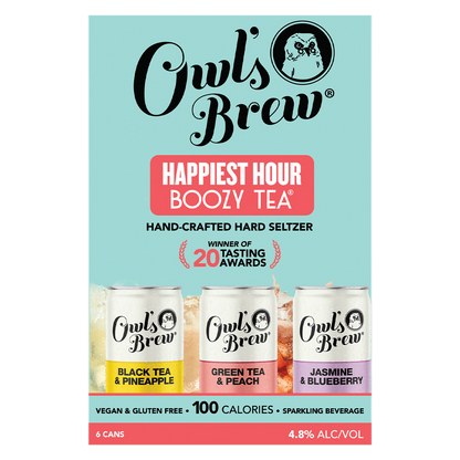 Owl's Brew Happiest Hour Hard Seltzer 6pk 12oz Can 4.8% ABV