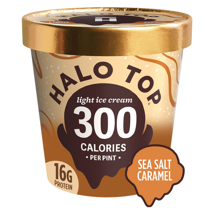 Halo Top Sea Salt Caramel Light Ice Cream, 16 fl oz Pint