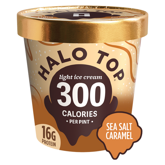 Halo Top Sea Salt Caramel Light Ice Cream, 16 fl oz Pint