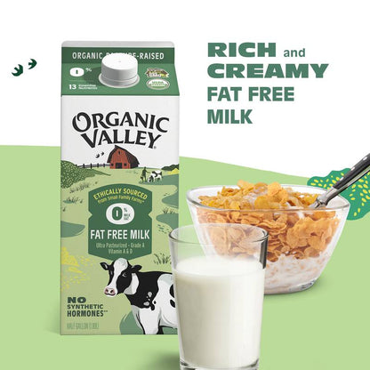 Organic Valley Non-Fat Milk 1/2 Gallon