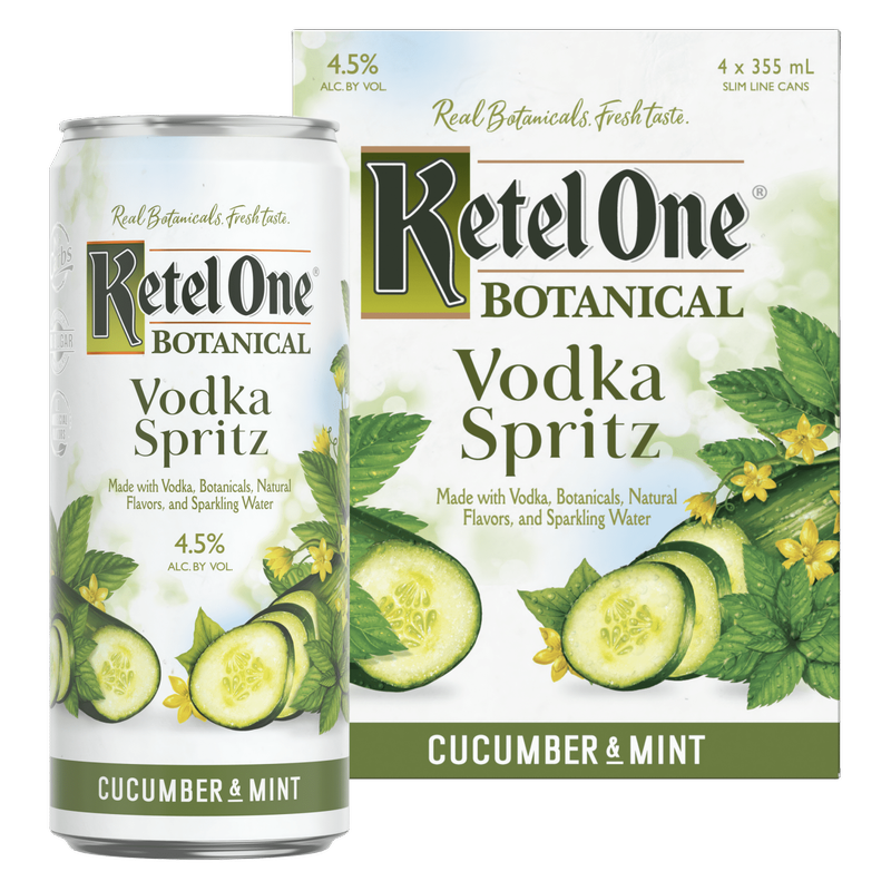 Ketel One Botanical Cucumber & Mint Vodka Spritz 4pk 12oz Cans 4.5% ABV