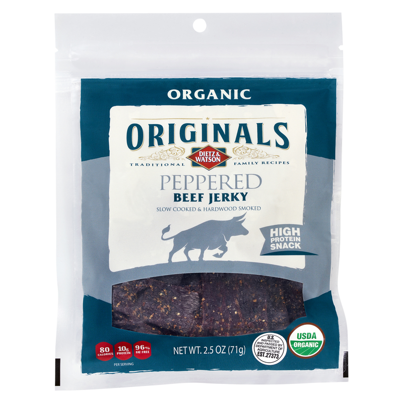 Dietz & Watson Organic Peppered Beef Jerky 2.5oz