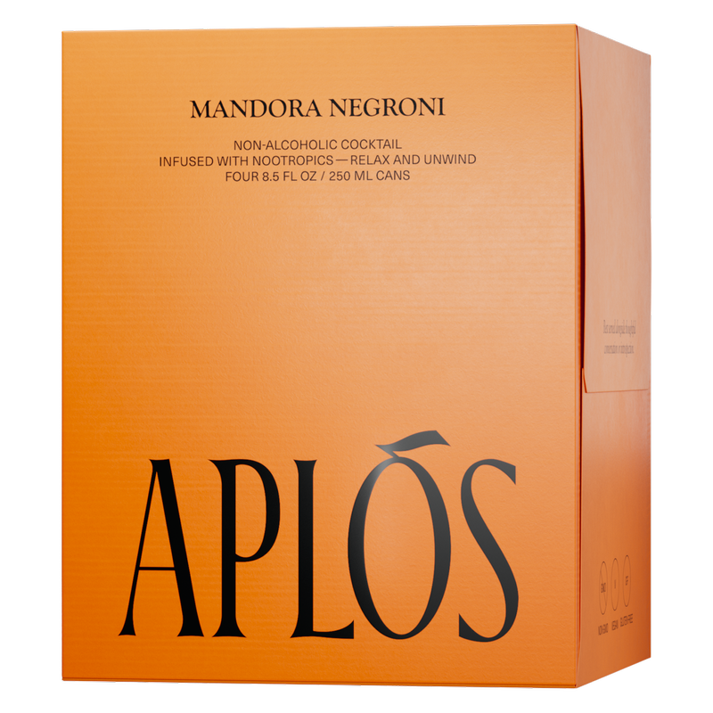 Aplós Mandora Negroni Functional Non-Alc Cocktail 4pk 8.5oz Can