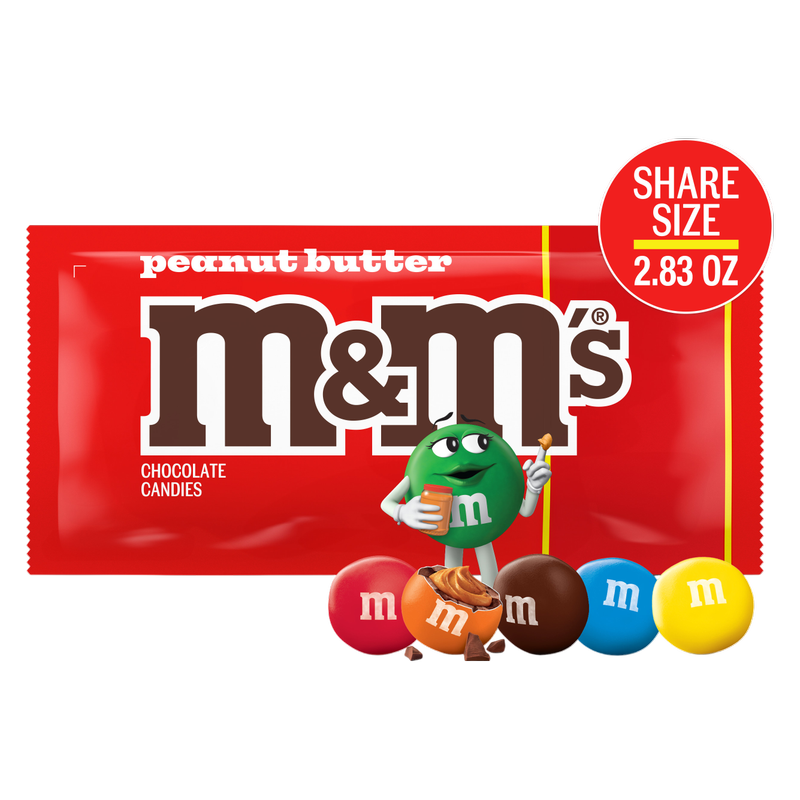 M&M's Peanut Butter Milk Chocolate Candies Share Size 2.83oz