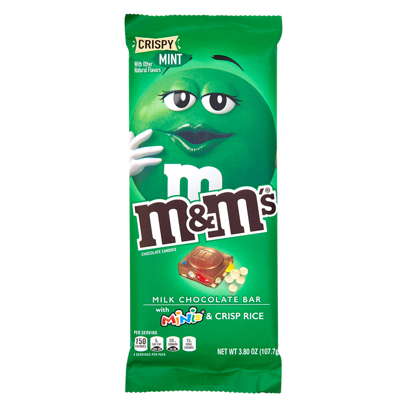 M&M's Crispy Mint Milk Chocolate Bar 3.8oz
