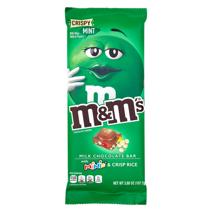 M&M's Crispy Mint Milk Chocolate Bar 3.8oz