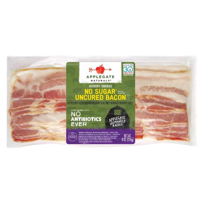 Applegate No Sugar Hickory Smoked Bacon - 8oz