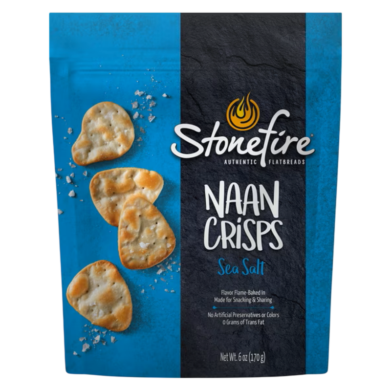 Stonefire Sea Salt Naan Crisps, 6 oz
