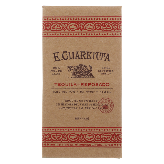 E. Cuarenta Reposado Tequila 750ml