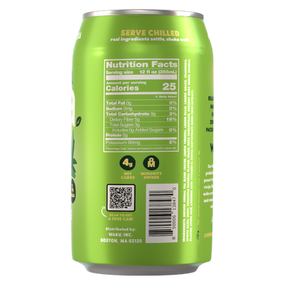 Waku Prebiotic Tea Pineapple 12oz Can