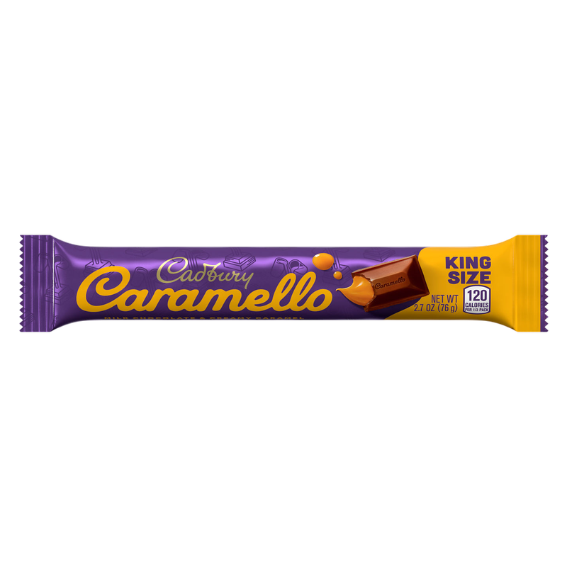Cadbury Caramello Milk Chocolate Caramel King Size Candy, 2.7 oz