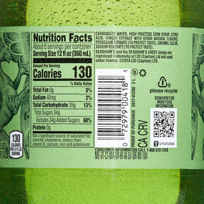 Seagram's Ginger Ale 2 Liter
