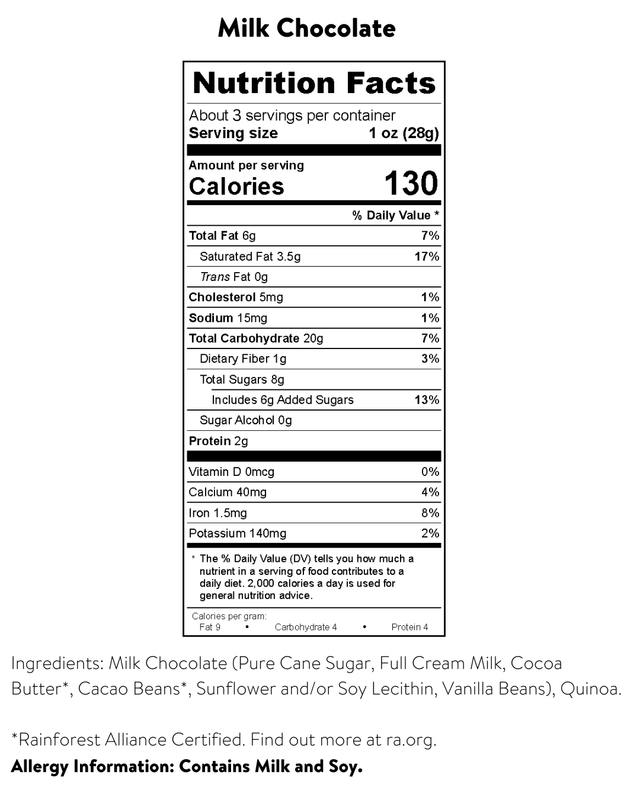 Undercover Snacks Milk Chocolate Quinoa Mini Crisps, 3oz