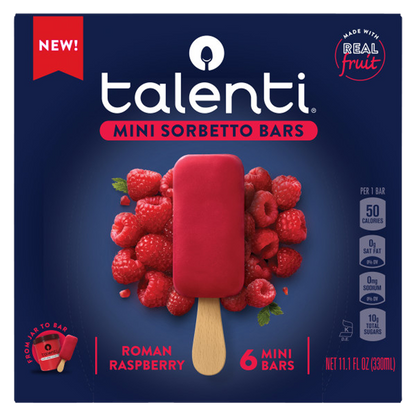 Talenti Roman Raspberry Mini Sorbetto Bars 6ct