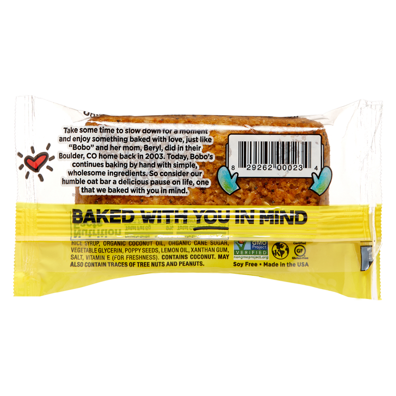 Bobo's Lemon Poppyseed Oat Bar 3oz