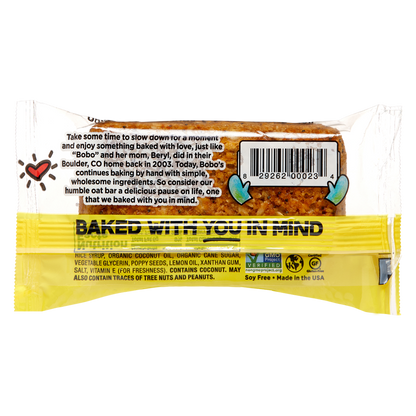 Bobo's Lemon Poppyseed Oat Bar 3oz