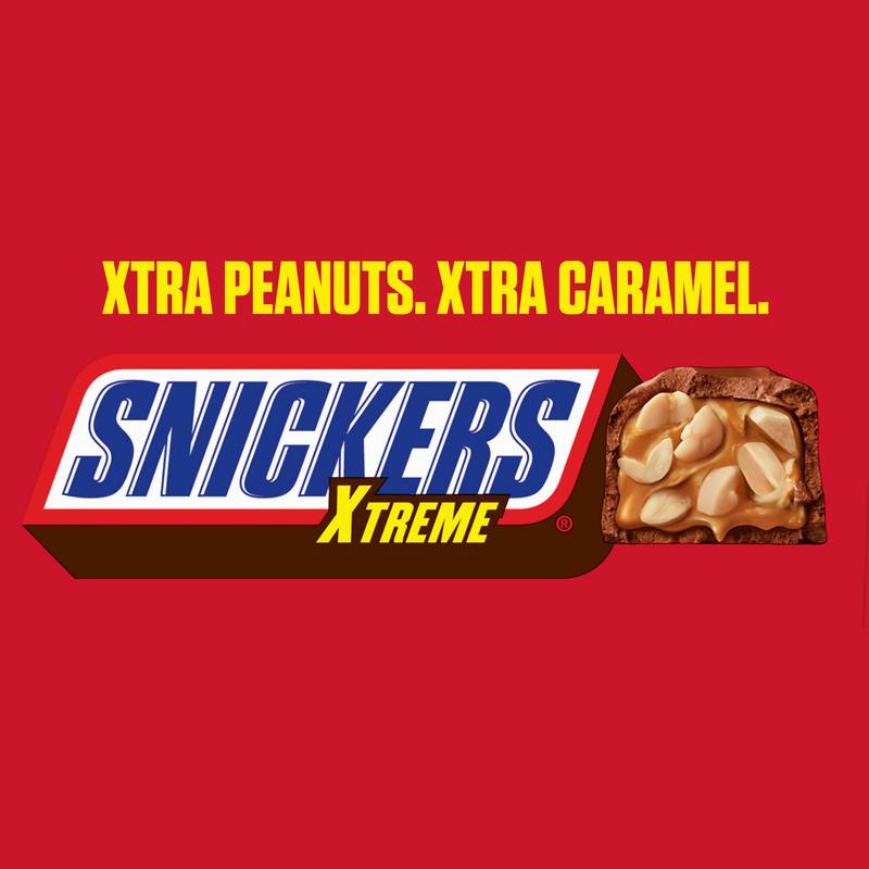 SNICKERS Xtreme Peanut and Caramel Chocolate Bars, Share Size, 3.1 oz