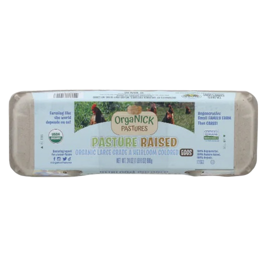 Organick Pastures Organic Pasture Raised Large Grade A Heirloom Colored Eggs - 12ct